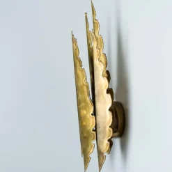 Pamono Brass Wall Sconces by Holm Sorensen, 1960, Set of 2><noscript><img width=