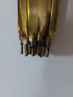 Pamono Brass Wall Sculpture by Daniel Dhaeseleer, 1970s><noscript><img width=