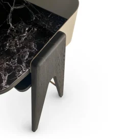 Pamono Bravero Laguna Oak and Breccia Imperiale Glass Desk by Morica Design><noscript><img width=