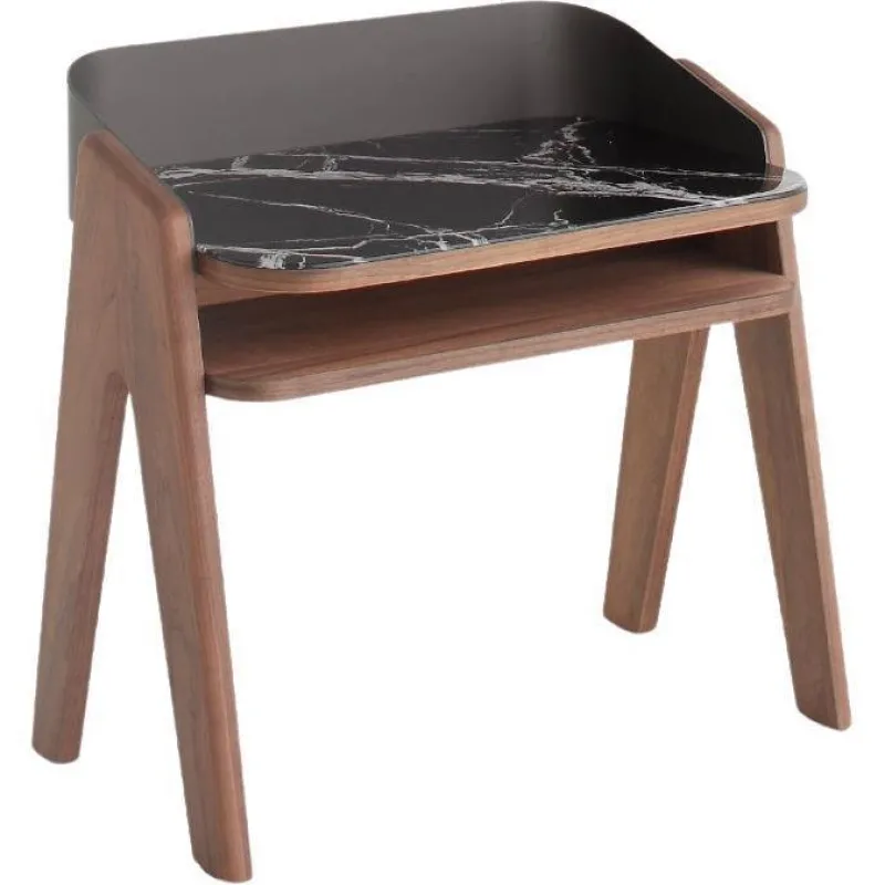Pamono Bravero Walnut and Breccia Imperiale Glass Nightstand by Morica Design> Tables|Nightstands