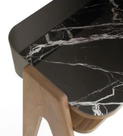 Pamono Bravero Walnut and Breccia Imperiale Glass Nightstand by Morica Design><noscript><img width=