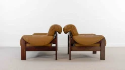 Outlet Pamono Brazilian Style Leather Seating Group, Set of 2