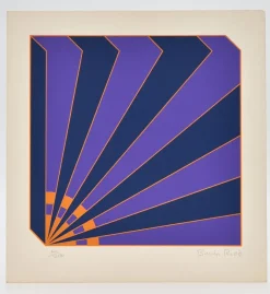 Pamono Brian Rice, Pop Art Screen Print, Geometric Radio, 1969> Abstraction|Art Deco