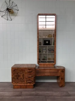 Pamono Briar Bedroom Makeup Cabinet with Mirror, 1930s> Dressing Tables