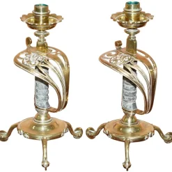 Pamono British Army Sword Handle Candlesticks from Benham & Froud VR, 1905, Set of 2> Candleholders