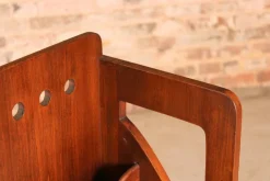 Pamono British Glasgow School Arts & Crafts Mahogany Magazine Rack, Early 20th Century><noscript><img width=