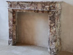 Pamono Brocatelle Marble Fireplace in Soft Pink, Peach, and Powder Tones> Fireplaces And Mantels