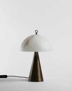 Clearance Pamono Bronze and Alabaster Fungotto Table Lamp by Matlight Milano