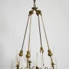 Pamono Bronze and Brass 12-Candle Chandelier, 19th Century> Candleholders