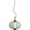 Pamono Bronze and Transparent Glass Bai T Ma Ma Pendant Lamp by Parachilna