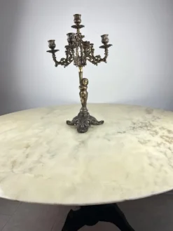 Online Pamono Bronze 5-Flame Candleholder, Italy, 1950s