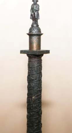 Pamono Bronze Grand Tour Statue of Place Vendome Column with Napoleon on Marble Base, 1860s><noscript><img width=