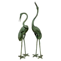 Outlet Pamono Bronze Heron Sculptures, Italy, 20th Century, Set of 2