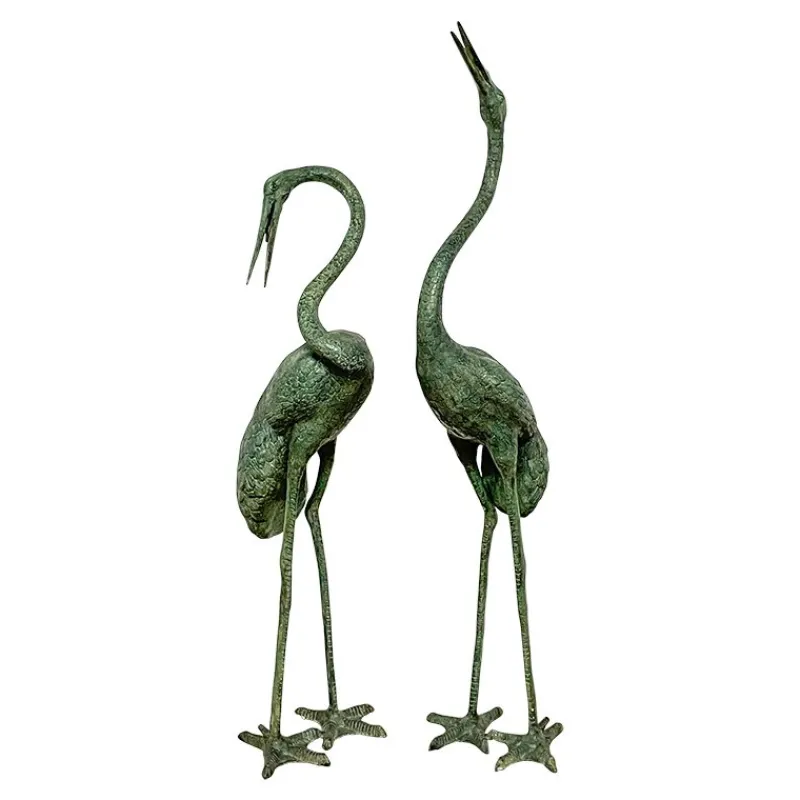 Outlet Pamono Bronze Heron Sculptures, Italy, 20th Century, Set of 2
