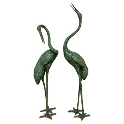 Outlet Pamono Bronze Heron Sculptures, Italy, 20th Century, Set of 2