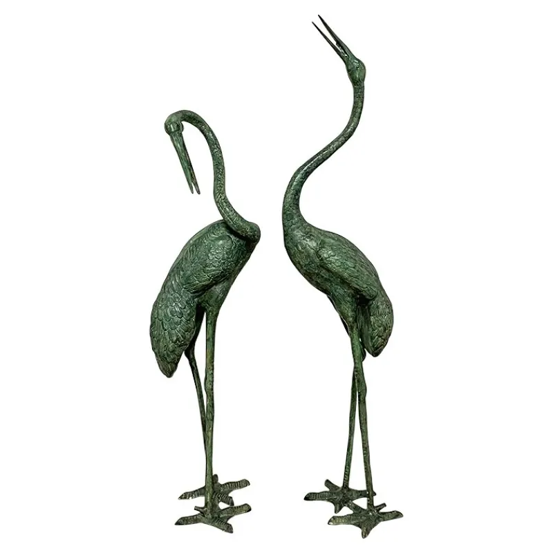 Outlet Pamono Bronze Heron Sculptures, Italy, 20th Century, Set of 2