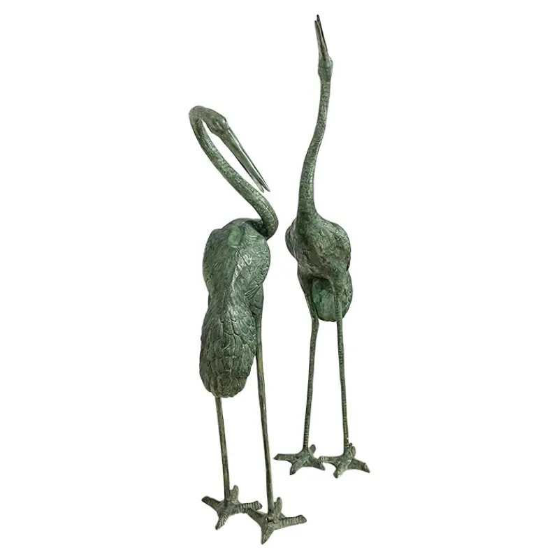 Outlet Pamono Bronze Heron Sculptures, Italy, 20th Century, Set of 2