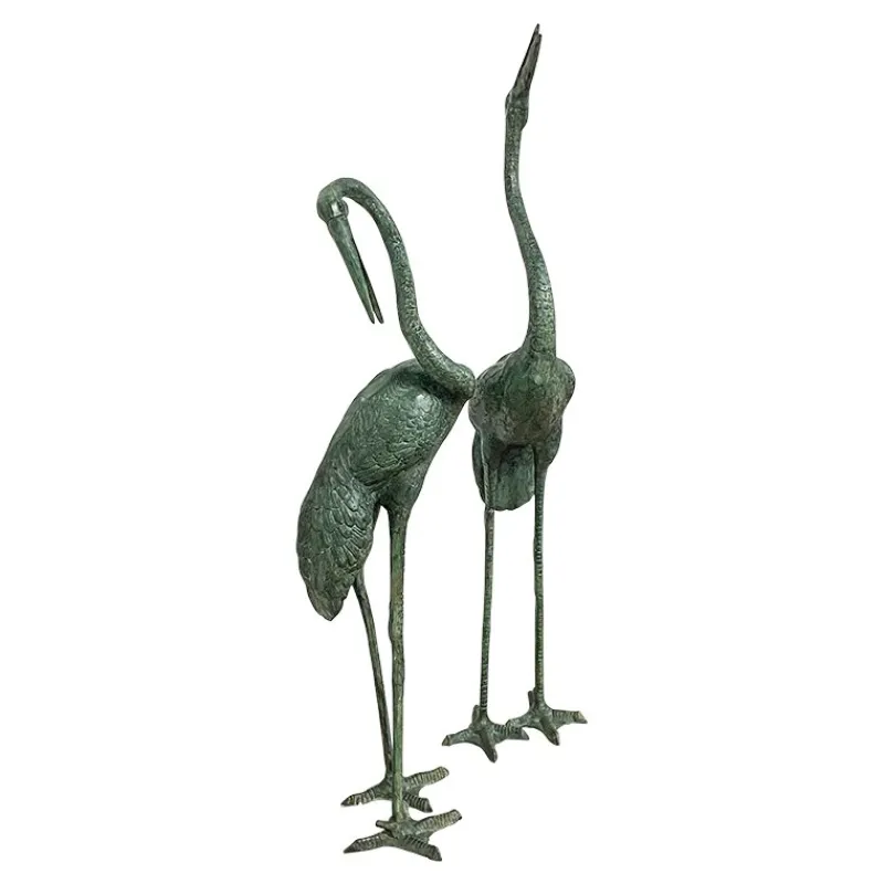 Outlet Pamono Bronze Heron Sculptures, Italy, 20th Century, Set of 2