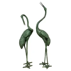 Outlet Pamono Bronze Heron Sculptures, Italy, 20th Century, Set of 2