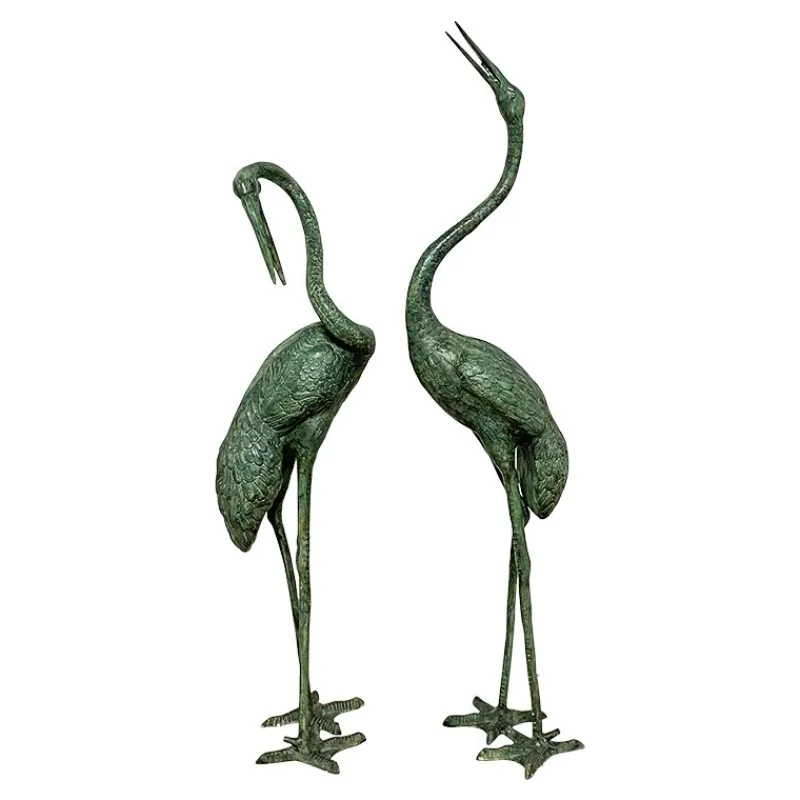 Outlet Pamono Bronze Heron Sculptures, Italy, 20th Century, Set of 2