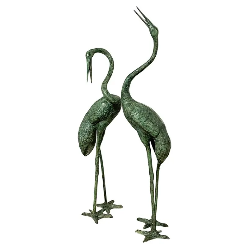 Outlet Pamono Bronze Heron Sculptures, Italy, 20th Century, Set of 2