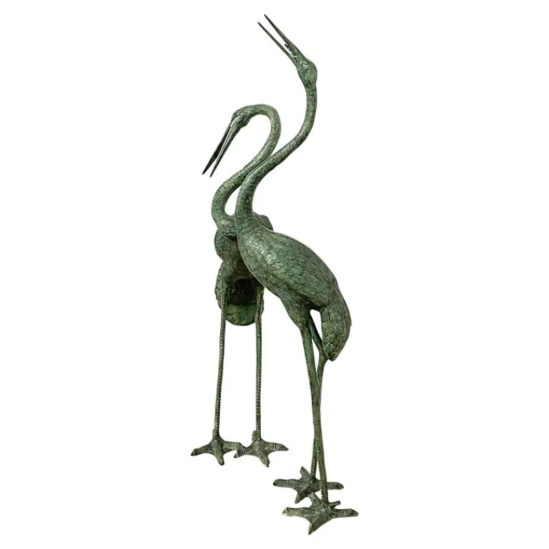 Outlet Pamono Bronze Heron Sculptures, Italy, 20th Century, Set of 2