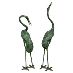 Outlet Pamono Bronze Heron Sculptures, Italy, 20th Century, Set of 2