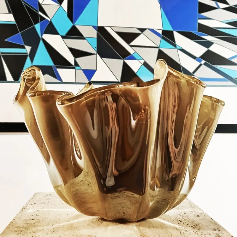 Pamono Bronze Jacketed Fazzoletto Vase, 1980s> Vases