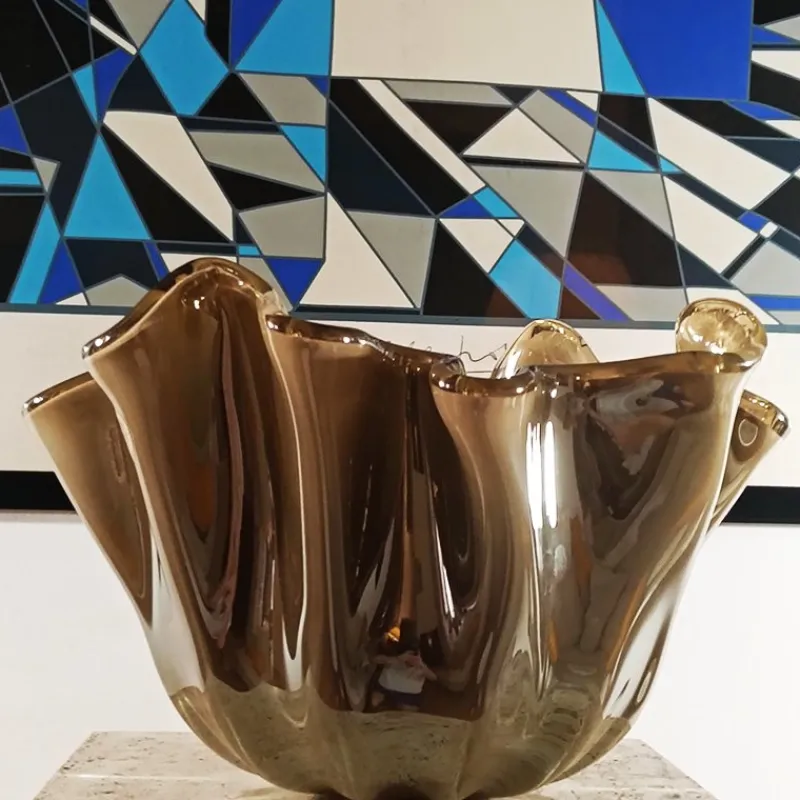 Pamono Bronze Jacketed Fazzoletto Vase, 1980s> Vases