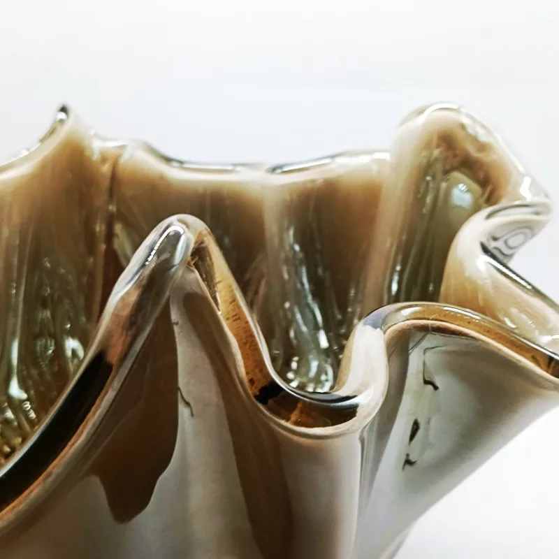 Pamono Bronze Jacketed Fazzoletto Vase, 1980s> Vases