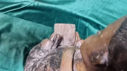 Pamono Bronze Japanese Geisha Sculpture><noscript><img width=