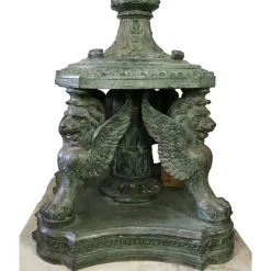 Pamono Bronze Lamps on Marble Base, 1980s, Set of 2><noscript><img width=