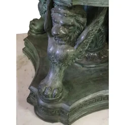 Pamono Bronze Lamps on Marble Base, 1980s, Set of 2><noscript><img width=