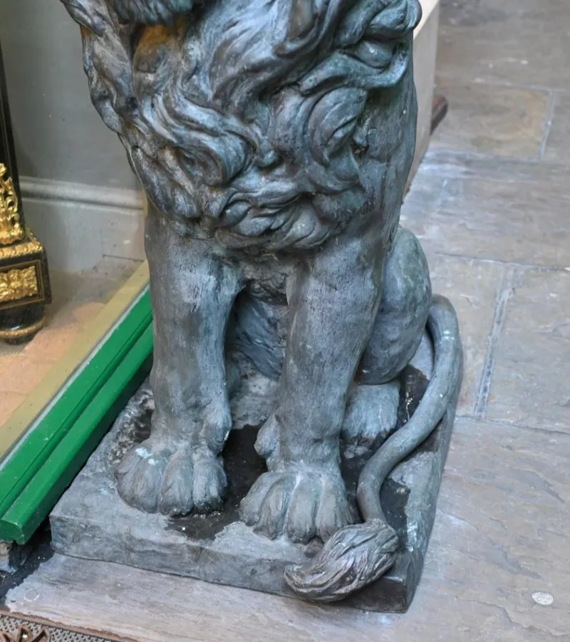 Pamono Bronze Lion Gatekeeper Statues of Medici Lions, Set of 2> Garden Accessories