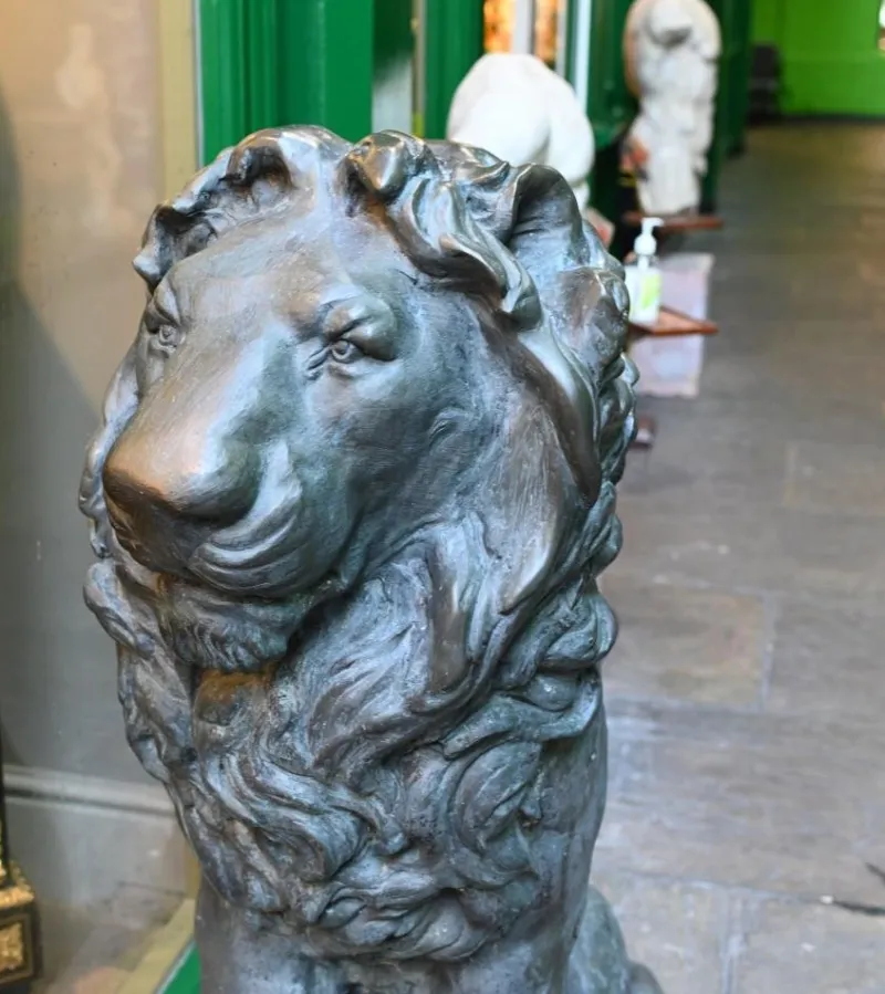 Pamono Bronze Lion Gatekeeper Statues of Medici Lions, Set of 2> Garden Accessories