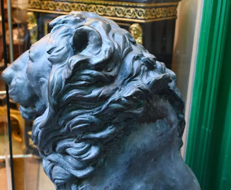 Pamono Bronze Lion Gatekeeper Statues of Medici Lions, Set of 2> Garden Accessories