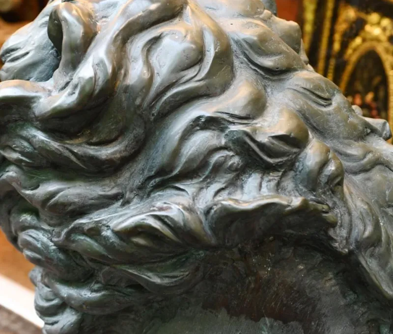 Pamono Bronze Lion Gatekeeper Statues of Medici Lions, Set of 2> Garden Accessories