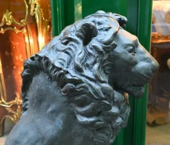 Pamono Bronze Lion Gatekeeper Statues of Medici Lions, Set of 2><noscript><img width=
