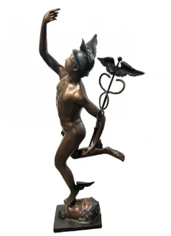 Pamono Bronze Mercury Statue Hermes Art Giambologna><noscript><img width=