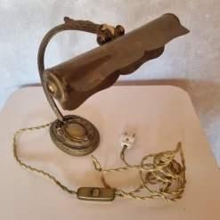 Pamono Bronze Piano or Desk Lamp, Early 1900s><noscript><img width=