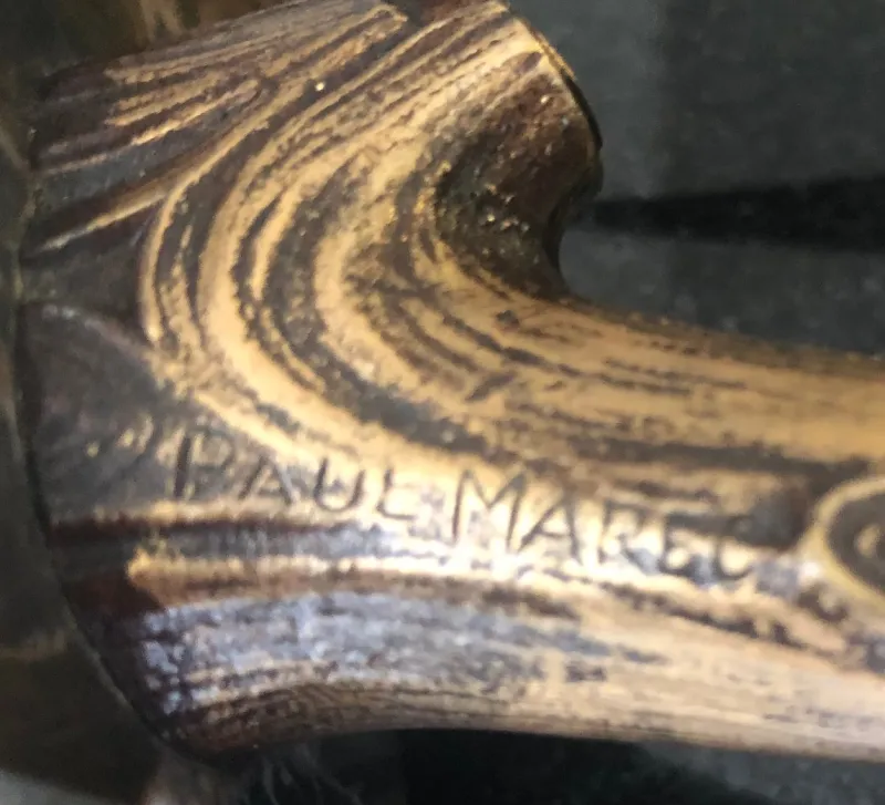Online Pamono Bronze Sculpture of Lovebirds on Marble Base by Paul Marec