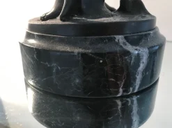 Pamono Bronze Statue with Black Marble Base by Auguste Moreau, 19th Century><noscript><img width=