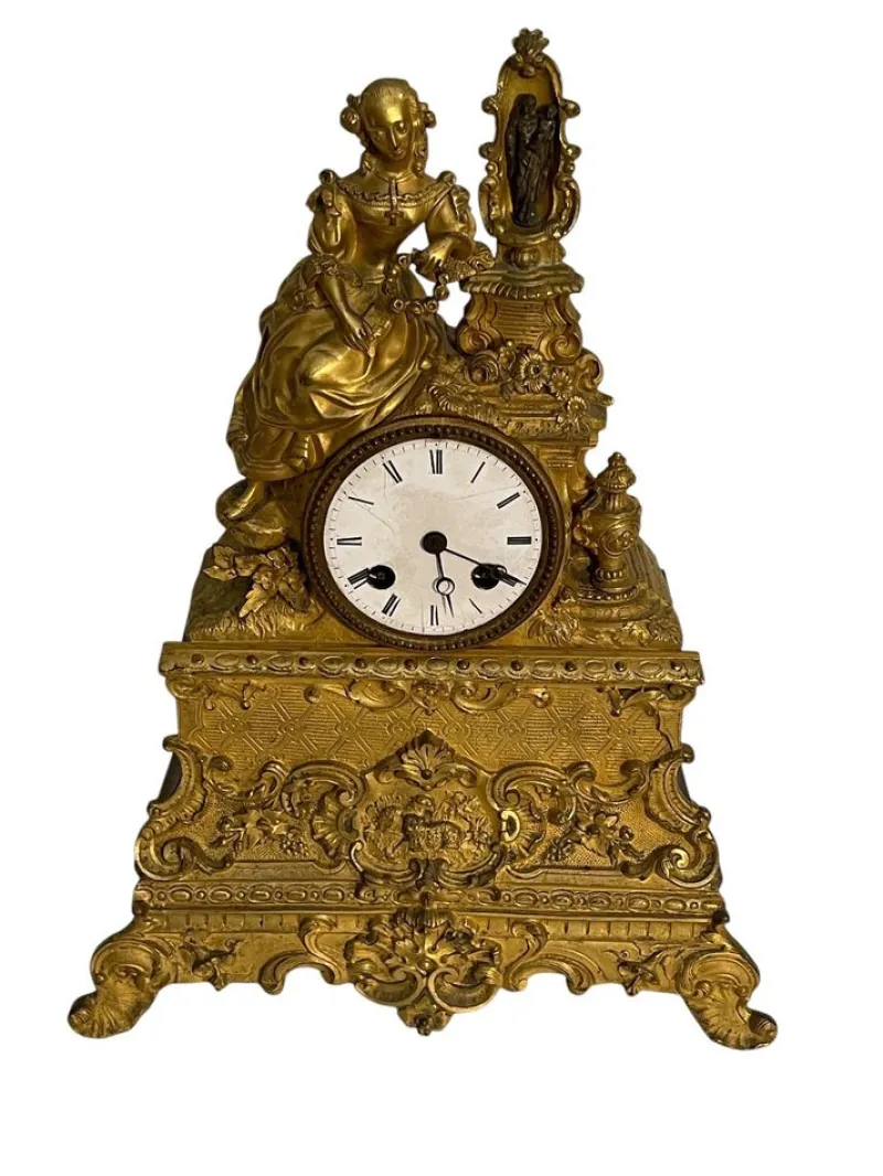 Pamono Bronze Table Clock, France, 19th Century> Clocks