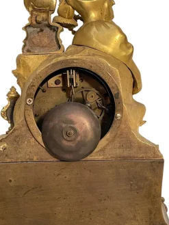 Pamono Bronze Table Clock, France, 19th Century><noscript><img width=