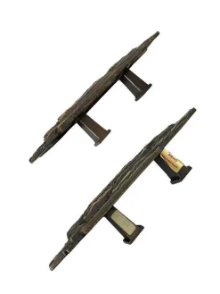 Online Pamono Bronze Tree Bark Push-and-Pull Door Handles, 1970s, Set of 2