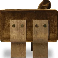 Sale Pamono Bronze Velvet Primal Statement Lounge Chair with Cast Brass Legs by Egg Designs