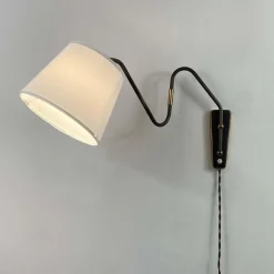 Pamono Bronzed Brass Articulating and Extendable Wall Light attributed to Cosack, 1950s><noscript><img width=