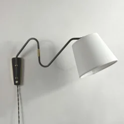 Pamono Bronzed Brass Articulating and Extendable Wall Light attributed to Cosack, 1950s><noscript><img width=