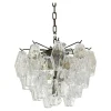 Pamono Bronzed Chandelier with Poliedri Murano Glass by Simoeng> Ceiling Lights