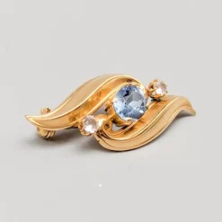 Pamono Brooch in Gold with Spinels><noscript><img width=
